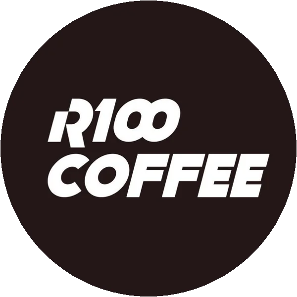R100コーヒーのロゴ